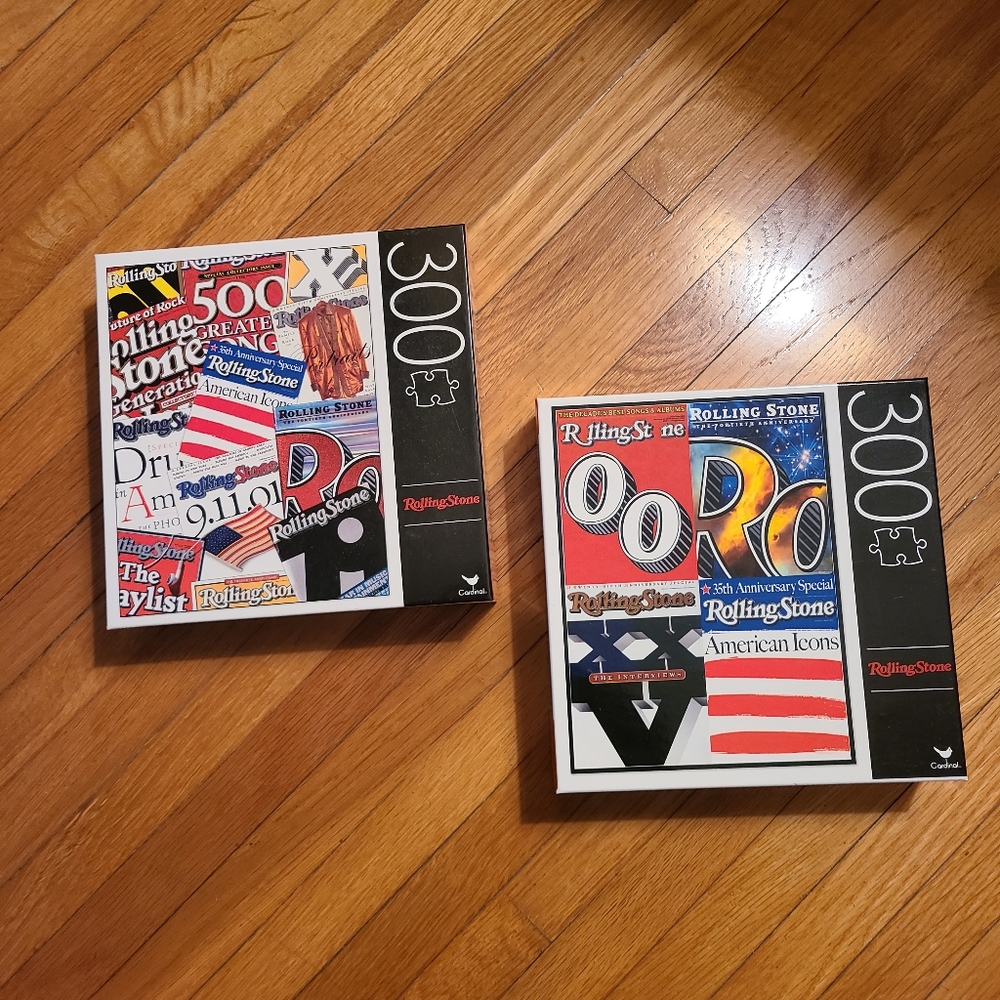 Rolling Stone's Collector's 300 piece Puzzles - set of 2
